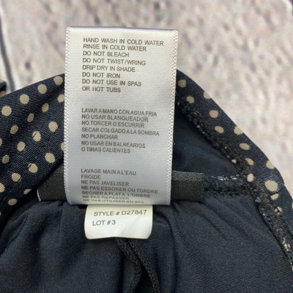 DKNY Black w/Tan Dots Tankini Top Size: S\CH\P - Picture 15 of 17